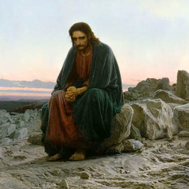 Картина И.Н.Крамского. Христос в пустыне.