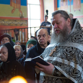 Литургия Преждеосвященных Даров в Богоявленском соборе Ногинска
