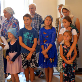 2 сентября 2018 года. Свято-Никольский храм в селе Макарово. Молебен на начало учебного года.