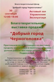 Благотворительная выставка-продажа «Добрый город Черноголовка»
