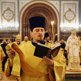 Святейший Патриарх Кирилл совершил в Храме Христа Спасителя молебное пение на новолетие