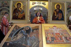 6 февраля 2022 года. В Свято-Никольском храме в селе Макарово в день памяти новомучеников и исповедников служилась Божественная Литургия.