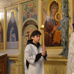 Божественная литургия. 19 января 2022 года. Никольский храм в селе Макарово.