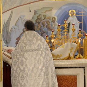 15 апреля 2022 года. В Свято-Никольском храме с. Макарово и в храме вмч. Пантелеимона г. Черноголовка совершили освящение пасхальной трапезы.