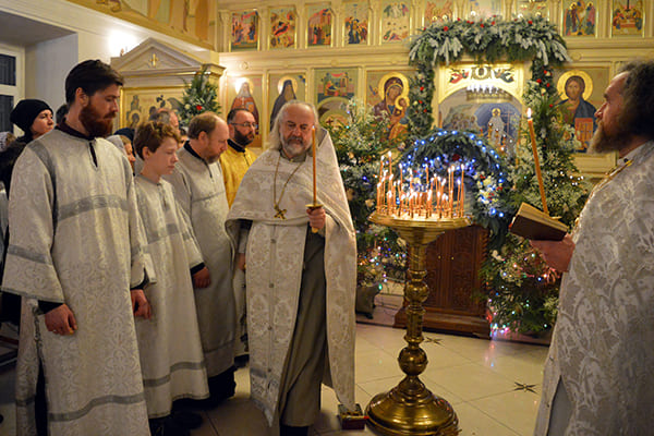 6 января 2019 года. Рождество Христово. Всенощное бдение в Свято-Никольском храме с. Макарово.